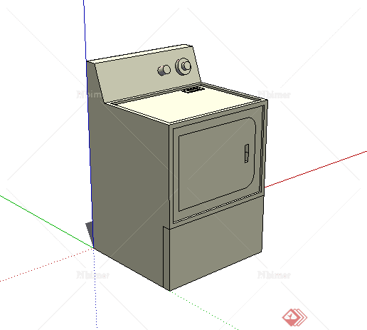 某现代风格室内家具洗衣机SU模型