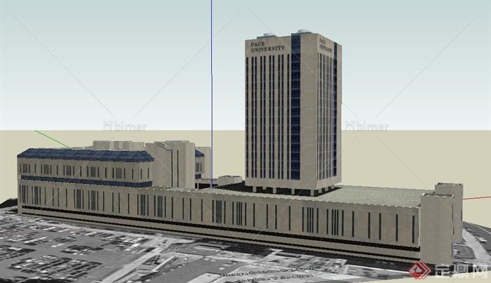 某地大学教学楼建筑设计SU模型