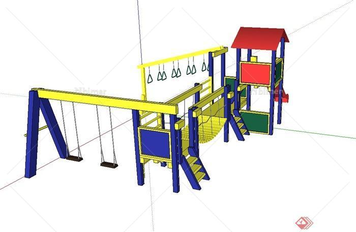 公园儿童游乐设施设计su模型