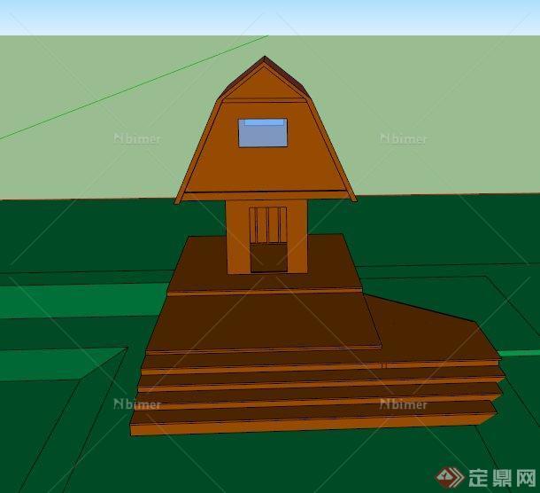 某景点观景塔建筑设计SU模型