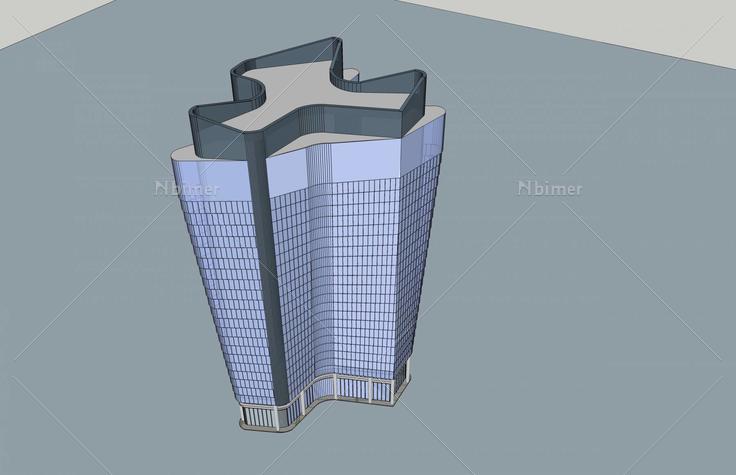 现代高层办公楼(40616)su模型下载