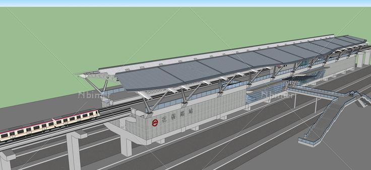 轻轨站(62013)su模型下载