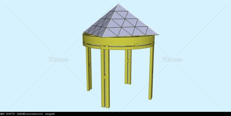 三角形亭子SU模型