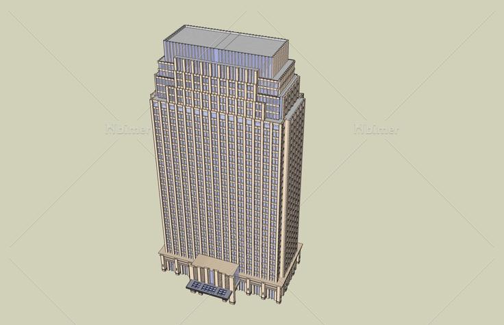 新古典风格高层办公楼(39040)su模型下载