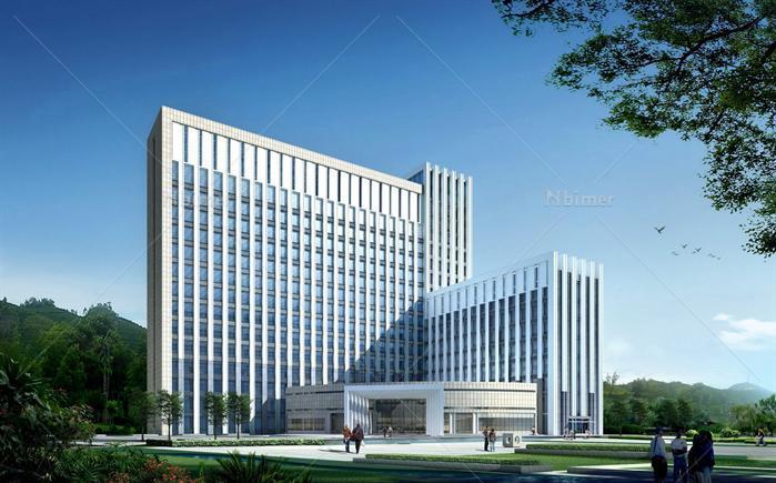广东商学院办公楼方案设计sketchup模型与高清效