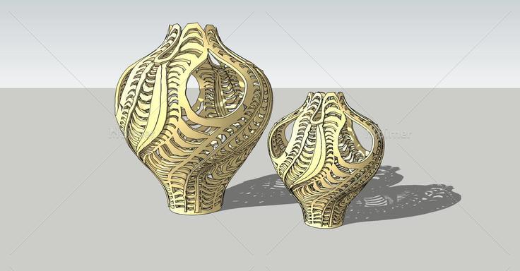 镂空花瓶1(104196)su模型下载
