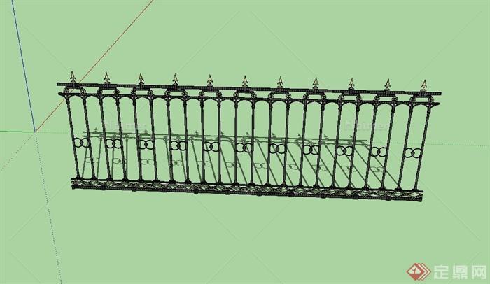 铁艺栏杆围栏设计su模型[原创]