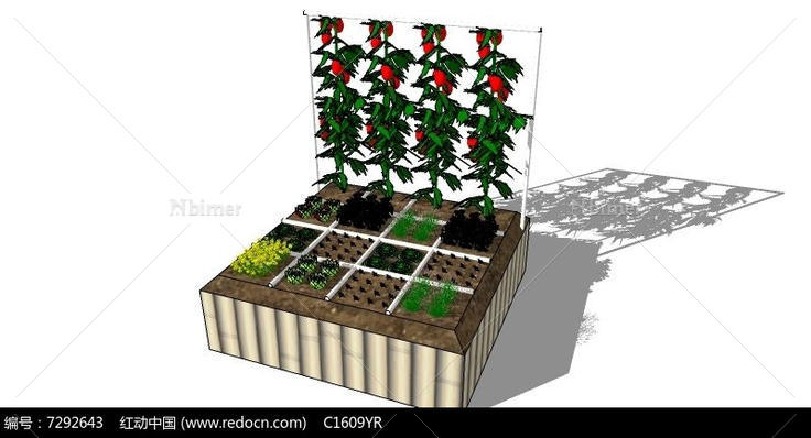 多格种植池SU模型