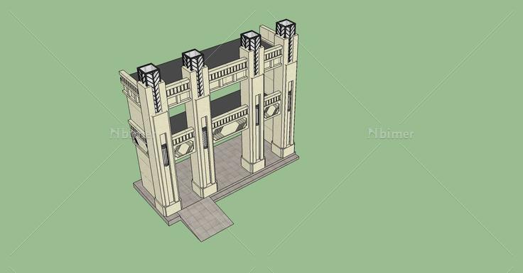 建筑构件-入口(72984)su模型下载