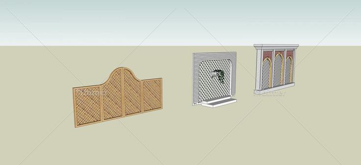 景墙(45616)su模型下载