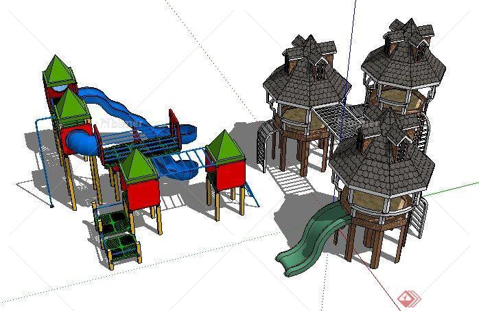 儿童组合游乐设施SketchUp(SU)3D模型
