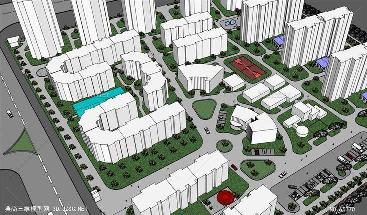 小区规划及景观设计-住宅su模型