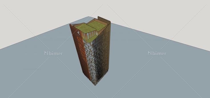现代高层办公楼(70010)su模型下载