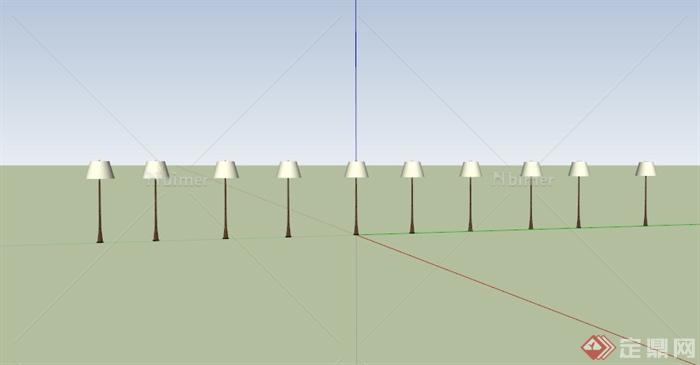 十款相同路灯设计SU模型