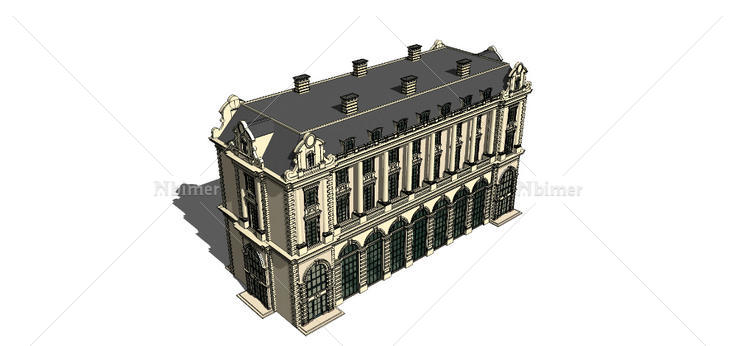 SketchUp办公建筑模型93