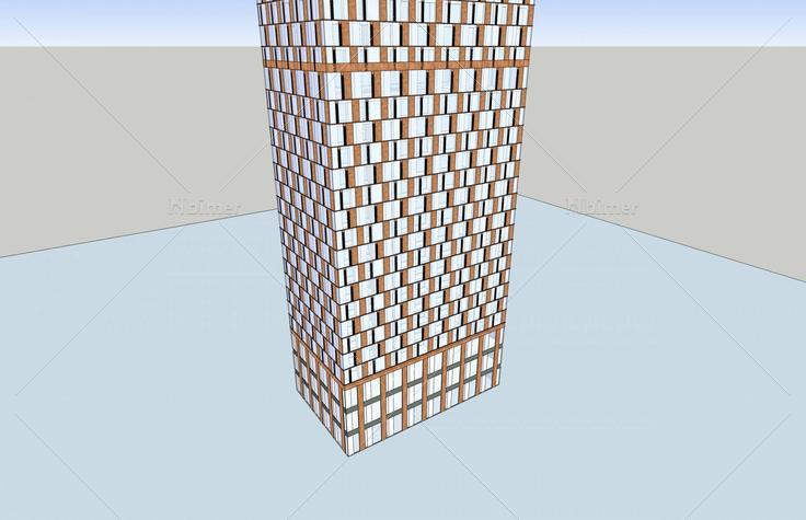 现代超高层住宅楼(47495)su模型下载