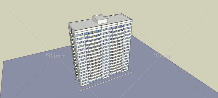 现代高层住宅公寓(80585)su模型下载