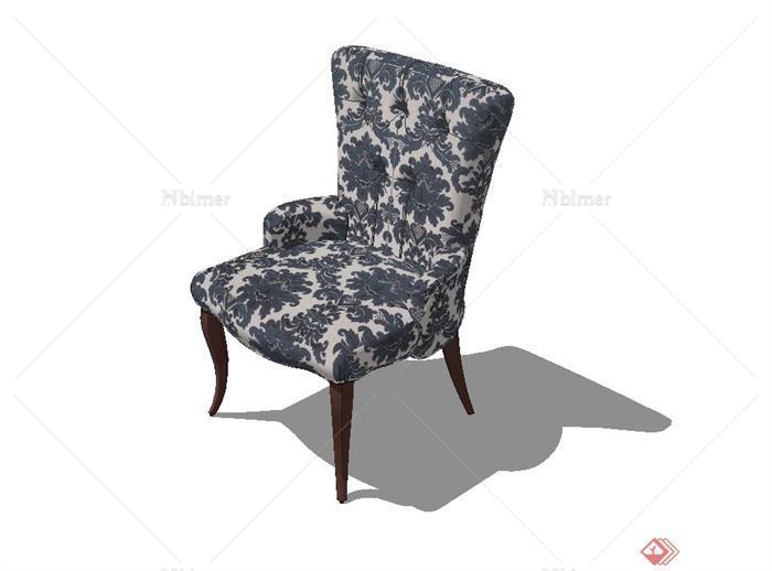 欧式沙发坐椅设计su模型