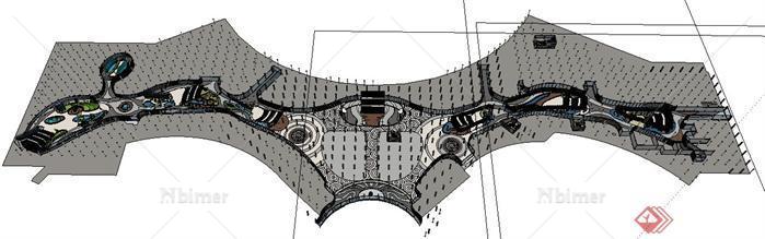 某大型广场景观设计SU模型