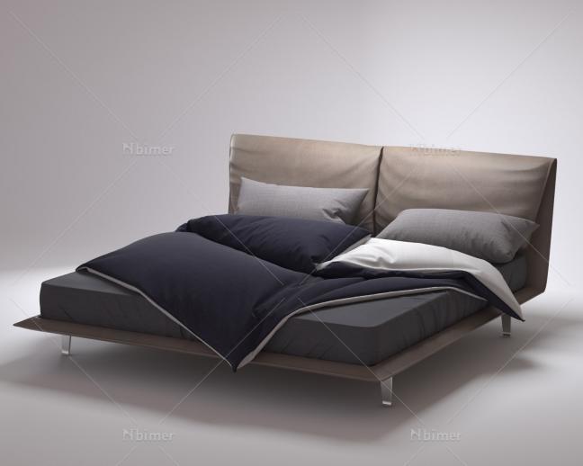 兩張床提供SketchUp模型下载分享带截图预览