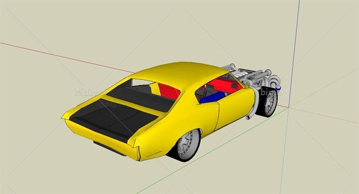 疯狂改装汽车设计su模型