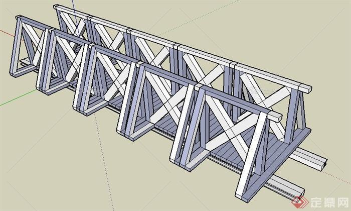 某现代景观园桥设计su细致模型[原创]