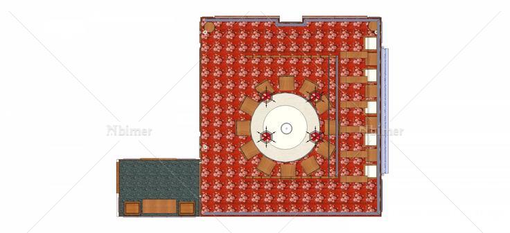 中式宴会厅(53366)su模型下载