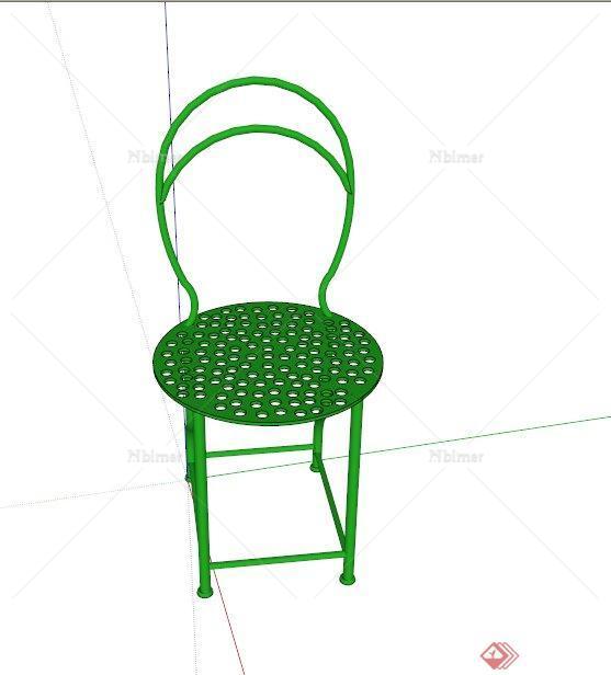 某简易单个座椅设计SU模型
