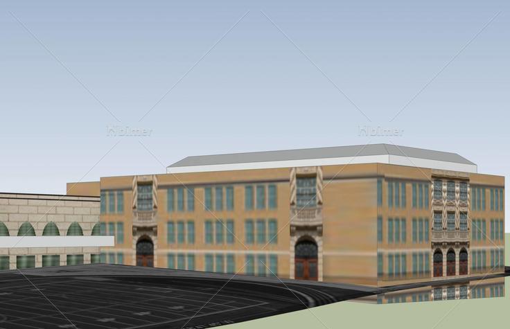 欧式教学楼(38080)su模型下载