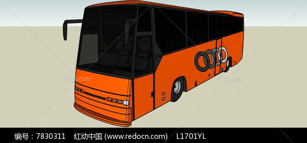 巴士公共汽车SU模型