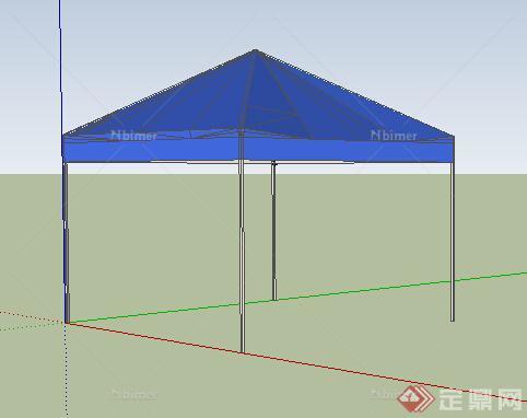 设计素材之现代遮阳伞设计su模型7