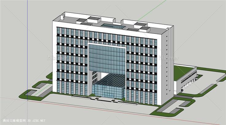 综合楼设计 低层办公楼su模型