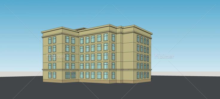 简欧风格多层办公楼(74886)su模型下载