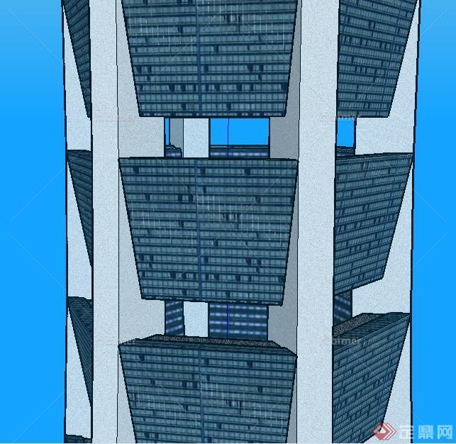 某现代超高层办公建筑设计SU模型