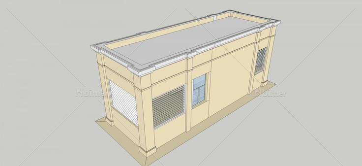古典风格保安室(45606)su模型下载