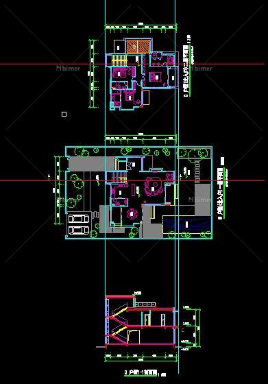 某现代度假独栋别墅建筑设计SU模型（附CAD建筑图