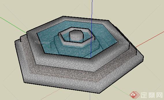 园林景观之喷泉水景设计SU模型14