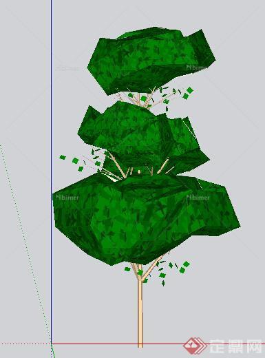 设计素材之景观植物乔木设计方案su模型12