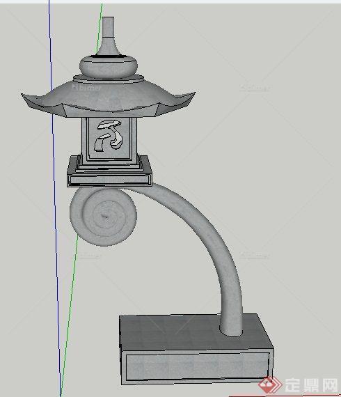 多款古典中式石灯笼灯龛su模型