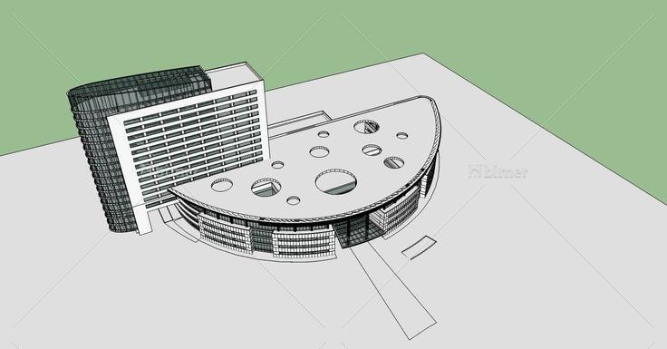 现代高层医院(70717)su模型下载
