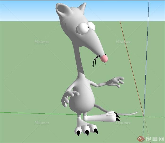 3D动漫老鼠设计SU模型