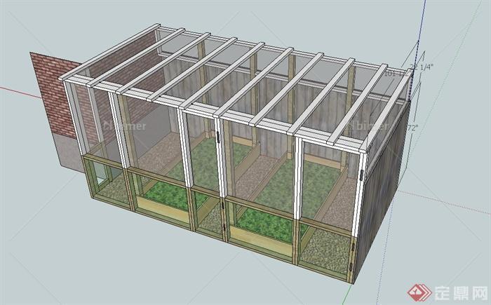 某花园阳光房建筑设计SU模型