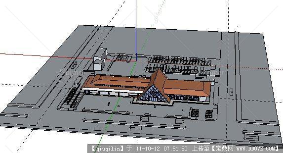 汽车站建筑模型