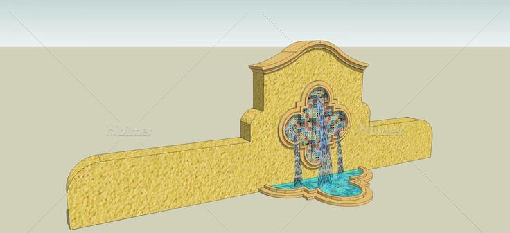 喷水池(45734)su模型下载