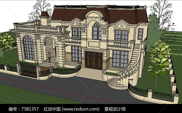 SketchUp别墅建筑草图大师SU模型