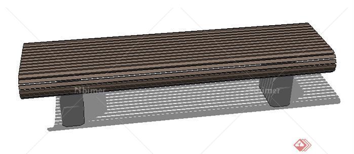 园林景观之坐凳设计该方案su模型4