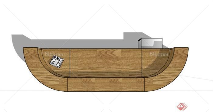 常见木制办公桌设计SU模型[原创]