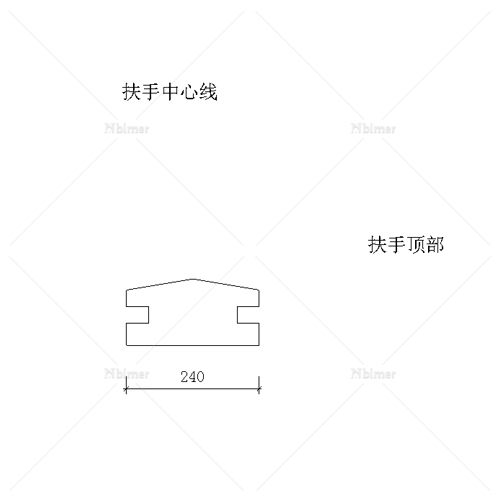 FJB扶手轮廓T12×W24×L150