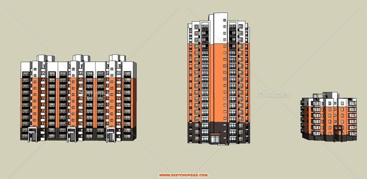 多层、小高层、高层住宅模型