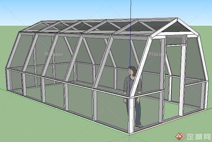 现代阳光房建筑设计SU模型